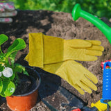 Maxbell Gardening Sleeves Protective Thorn Proof Washable Garden Thick Palm Gauntlet XL