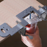 Handle Free Slotting Tool Portable Woodworking Tool for Cabinet Door Kitchen Gray