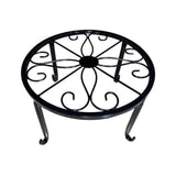 Maxbell Black Iron Planter Stand Holder Round Display Rack for Indoor Outdoor Sturdy