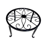 Maxbell Black Iron Planter Stand Holder Round Display Rack for Indoor Outdoor Sturdy