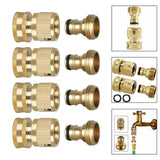 Maxbell 4x 3/4" Garden Hose Quick Connectors for Vehicle Cleaning Watering Equipment