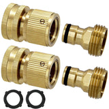Maxbell 4x 3/4" Garden Hose Quick Connectors for Vehicle Cleaning Watering Equipment
