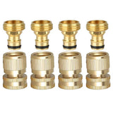 Maxbell 4x 3/4" Garden Hose Quick Connectors for Vehicle Cleaning Watering Equipment