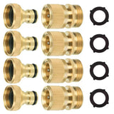 Maxbell 4x 3/4" Garden Hose Quick Connectors for Vehicle Cleaning Watering Equipment