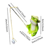 Maxbell Animal Fishing Figurine Ideal Gift Decorative Sculpture for Home Family Yard 5cmx4.5cmx8cm
