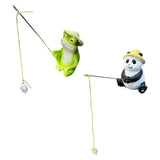 Maxbell Animal Fishing Figurine Ideal Gift Decorative Sculpture for Home Family Yard 5cmx4.5cmx8cm