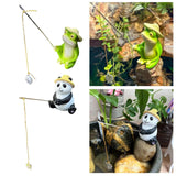 Maxbell Animal Fishing Figurine Ideal Gift Decorative Sculpture for Home Family Yard 5cmx4.5cmx8cm