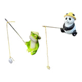 Maxbell Animal Fishing Figurine Ideal Gift Decorative Sculpture for Home Family Yard 5cmx4.5cmx8cm