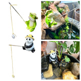 Maxbell Animal Fishing Figurine Ideal Gift Decorative Sculpture for Home Family Yard 5cmx4.5cmx8cm