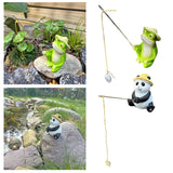 Maxbell Animal Fishing Figurine Ideal Gift Decorative Sculpture for Home Family Yard 5cmx4.5cmx8cm