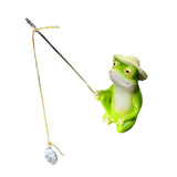 Maxbell Animal Fishing Figurine Ideal Gift Decorative Sculpture for Home Family Yard 5cmx4.5cmx8cm