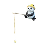 Maxbell Animal Fishing Figurine Ideal Gift Decorative Sculpture for Home Family Yard 7.5cmx7.5cmx8.5cm