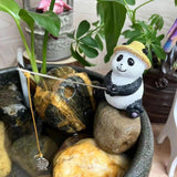 Maxbell Animal Fishing Figurine Ideal Gift Decorative Sculpture for Home Family Yard 7.5cmx7.5cmx8.5cm