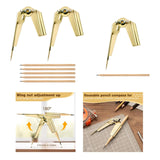 Maxbell Pencil Compass and Scriber Professional Portable Woodworking Compass Scriber 2 Scriber