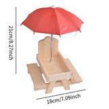 Maxbell Squirrel Feeder Table Picnic Table Feeder for Yard Outdoor Garden Decoration Brown