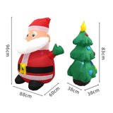 Maxbell Christmas Inflatable Decoration with Light Xmas Decor for Party Holiday Lawn 88x60x96 cm Santa Claus