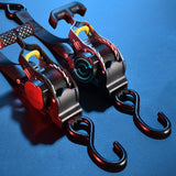Maxbell Retractable Auto Ratchet Strap High Performance S Hooks for Boat Truck 3.3 M