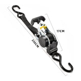 Maxbell Retractable Auto Ratchet Strap High Performance S Hooks for Boat Truck 3.3 M