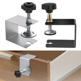 Maxbell 2x Drawer Fixing Clips Universal Easy to Use Steel Drawer Installation Clamp Silver