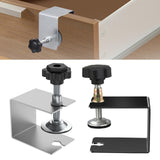 Maxbell 2x Drawer Fixing Clips Universal Easy to Use Steel Drawer Installation Clamp Silver