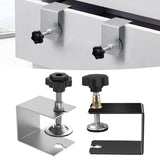 Maxbell 2x Drawer Fixing Clips Universal Easy to Use Steel Drawer Installation Clamp Silver