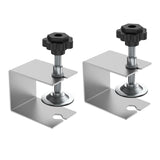 Maxbell 2x Drawer Fixing Clips Universal Easy to Use Steel Drawer Installation Clamp Silver