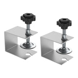 Maxbell 2x Drawer Fixing Clips Universal Easy to Use Steel Drawer Installation Clamp Silver