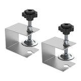 Maxbell 2x Drawer Fixing Clips Universal Easy to Use Steel Drawer Installation Clamp Silver