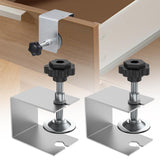 Maxbell 2x Drawer Fixing Clips Universal Easy to Use Steel Drawer Installation Clamp Silver