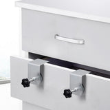 Maxbell 2x Drawer Fixing Clips Universal Easy to Use Steel Drawer Installation Clamp Silver