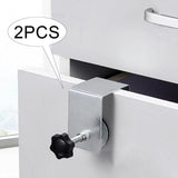 Maxbell 2x Drawer Fixing Clips Universal Easy to Use Steel Drawer Installation Clamp Silver