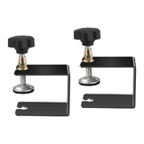 Maxbell 2x Drawer Fixing Clips Universal Easy to Use Steel Drawer Installation Clamp Black