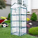 Maxbell 4 Tier Mini Greenhouse Rainproof Plant Cover for Courtyard Garden Any Season PVC cover