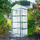 Maxbell 4 Tier Mini Greenhouse Rainproof Plant Cover for Courtyard Garden Any Season PVC cover