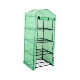 Maxbell 4 Tier Mini Greenhouse Rainproof Plant Cover for Courtyard Garden Any Season Green mesh cover