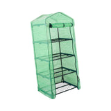 Maxbell 4 Tier Mini Greenhouse Rainproof Plant Cover for Courtyard Garden Any Season Green mesh cover