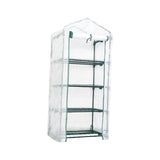 Maxbell 4 Tier Mini Greenhouse Rainproof Plant Cover for Courtyard Garden Any Season White mesh cover