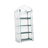 Maxbell 4 Tier Mini Greenhouse Rainproof Plant Cover for Courtyard Garden Any Season White mesh cover