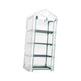 Maxbell 4 Tier Mini Greenhouse Rainproof Plant Cover for Courtyard Garden Any Season White mesh cover
