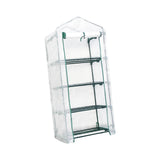 Maxbell 4 Tier Mini Greenhouse Rainproof Plant Cover for Courtyard Garden Any Season White mesh cover