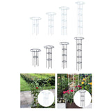 Maxbell Garden Obelisk Trellis Metal Plant Trellis for Climbing Plants Flowers Vines 70cm White