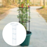 Maxbell Garden Obelisk Trellis Metal Plant Trellis for Climbing Plants Flowers Vines 130cm White