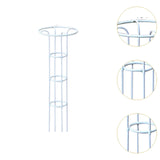 Maxbell Garden Obelisk Trellis Metal Plant Trellis for Climbing Plants Flowers Vines 130cm White
