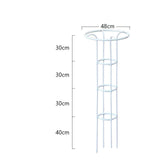 Maxbell Garden Obelisk Trellis Metal Plant Trellis for Climbing Plants Flowers Vines 130cm White