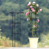 Maxbell Garden Obelisk Trellis Metal Plant Trellis for Climbing Plants Flowers Vines 130cm White