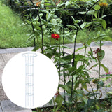 Maxbell Garden Obelisk Trellis Metal Plant Trellis for Climbing Plants Flowers Vines 160cm White