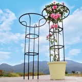 Maxbell Garden Obelisk Trellis Metal Plant Trellis for Climbing Plants Flowers Vines 160cm White