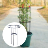 Maxbell Garden Obelisk Trellis Metal Plant Trellis for Climbing Plants Flowers Vines 70cm Black