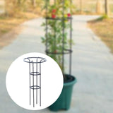 Maxbell Garden Obelisk Trellis Metal Plant Trellis for Climbing Plants Flowers Vines 100cm Black