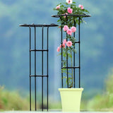 Maxbell Garden Obelisk Trellis Metal Plant Trellis for Climbing Plants Flowers Vines 100cm Black